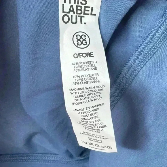 G/Fore Luxe Men's Crewneck Mid Layer Blue Pullover Long Sleeve Sweater XXL - Picture 4 of 4